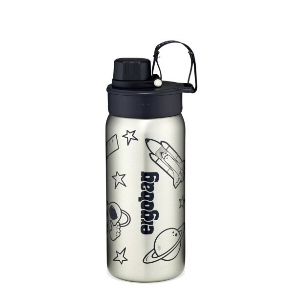 Ergobag Edelstahl Trinkflasche Schwarz