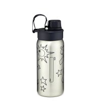 Ergobag Edelstahl Trinkflasche Schwarz