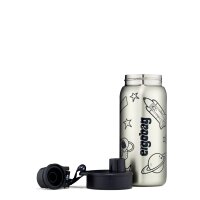 Ergobag Edelstahl Trinkflasche Schwarz