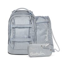 Satch Pack Schulrucksack Set Washed Blue