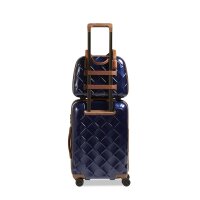 Stratic Leather and More Hartschalen-Koffer Beautycase (bis 28cm) blue