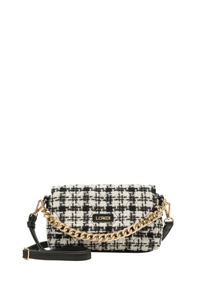 L.Credi Naissa Clutch schwarz/offwhite
