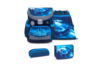 Belmil Mini-Fit Schulranzenset Racing Blue Neon