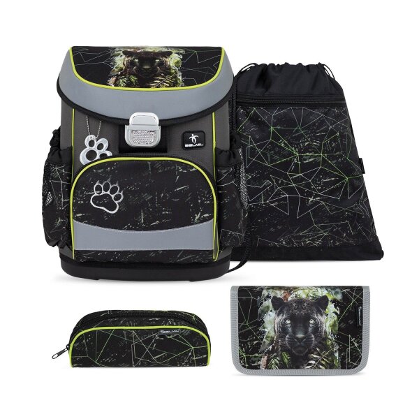 Belmil Mini-Fit ergonomisches Schulranzen-Set 4-teilig Panther