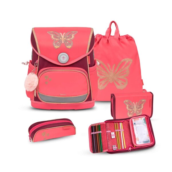 Belmil Compact Plus Schulranzenset Coral