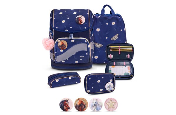 Belmil Smarty Plus Premium Schulranzen Set 5-teilig "Daisy" Daisy
