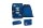 Belmil Motion Schulranzen Set 5-teilig "Blue Motion" mit Brustgurt, Hüftgurt, Magnetverschluss, Patch Set 6 Stück Blue Motion