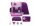 Belmil Classy Plus Schulranzen-Set 5-teilig "Purple Spring" mit Brustgurt, Magnetverschluss, Patch Set 3 Stück Purple Spring