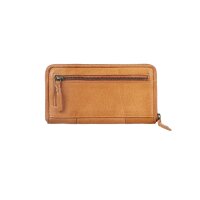 Bull Hunt Zip Wallet-Tan