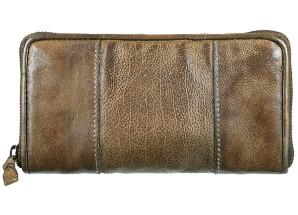 Bull Hunt Zip Wallet-Desert Green