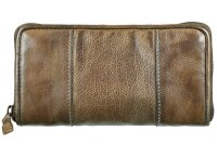 Bull Hunt Zip Wallet-Desert Green