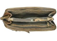 Bull Hunt Zip Wallet-Desert Green