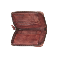 Bull Hunt Midi Zip Wallet-Cognac