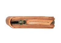 Bull Hunt Midi Zip Wallet-Tan