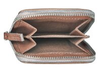 Bull Hunt Mini Zip Wallet-Taupe