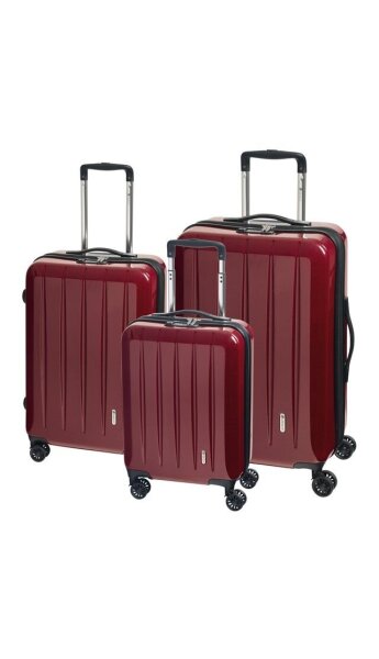 CHECK.IN London Trolley-Set London 2.0 3-tlg. Carbon Rot