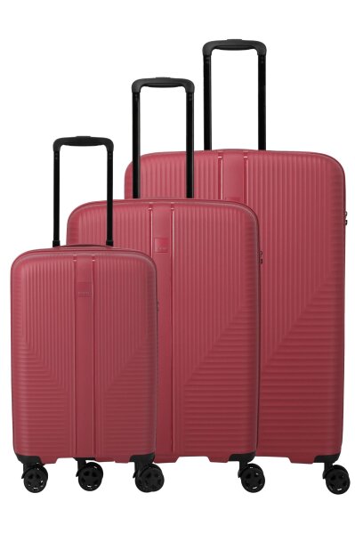 Travelite Air Stripe Trolley 4w L/M exp./S Slim Red