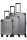 Travelite Millennium Trolley 4w L/M exp./S Silver