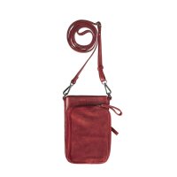 Bull Hunt Phone Wallet-Suede Chili Red