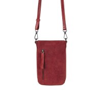 Bull Hunt Phone Wallet-Suede Chili Red