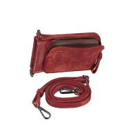 Bull Hunt Phone Wallet-Suede Chili Red