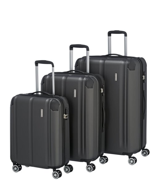 Travelite City Kofferset 3-tlg. 4w L/M/S Anthrazit