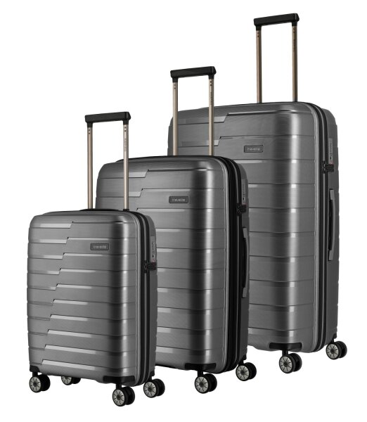 Travelite Air Base Kofferset 3-tlg. 4w L/M erw./S anthrazit
