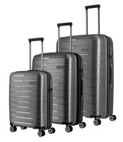 Travelite Air Base Kofferset 3-tlg. 4w L/M erw./S anthrazit