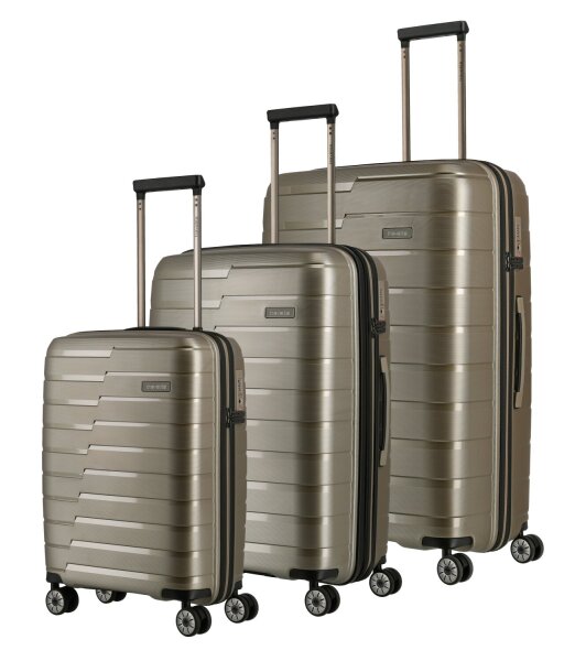 Travelite Air Base Kofferset 3-tlg. 4w L/M erw./S champagner