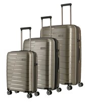 Travelite Air Base Kofferset 3-tlg. 4w L/M erw./S champagner