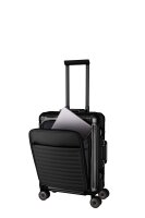 Travelite Next 4w Trolley S mit Vortasche 55 Schwarz