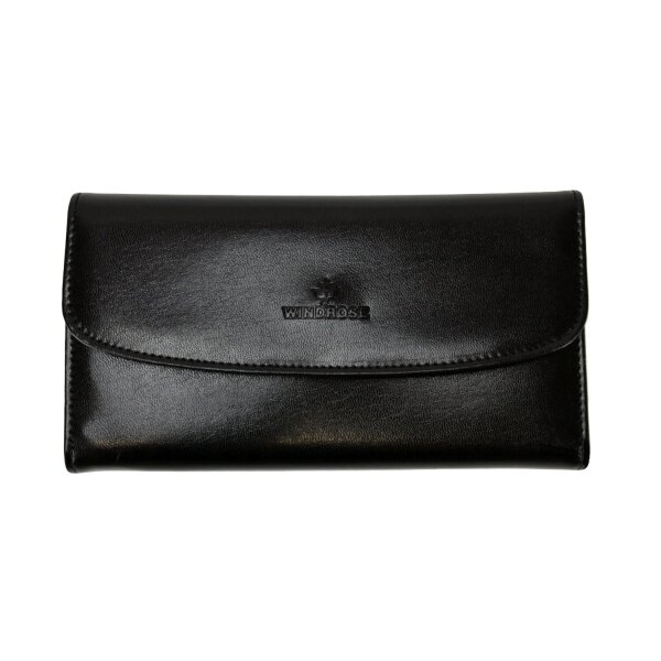 Windrose Schmucktasche Merino Schwarz
