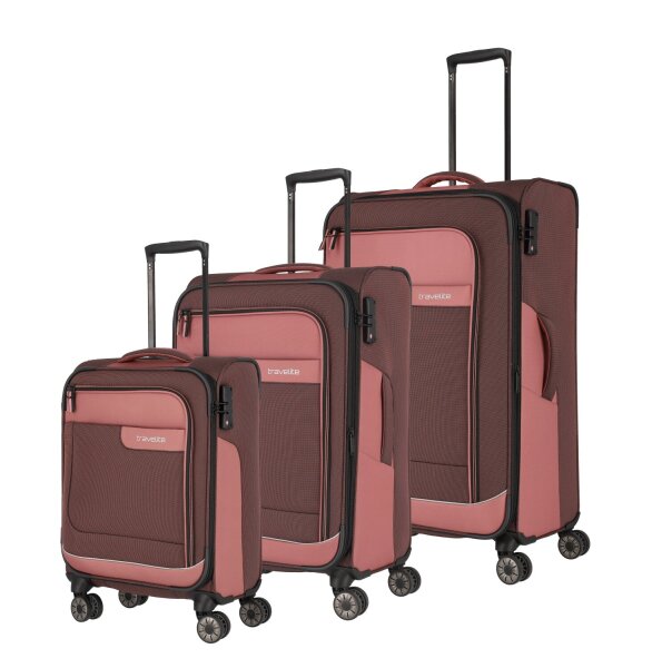 Travelite Viia Kofferset 3 tlg. Frühlingsrose