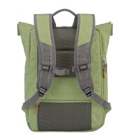Travelite Basics Rollup Rucksack Grün/Grau