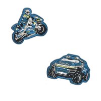 DerDieDas Wechselbuttons, 2tlg. Kletties Blue Speed