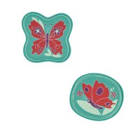 DerDieDas Wechselbuttons, 2tlg. Kletties Butterfly Garden