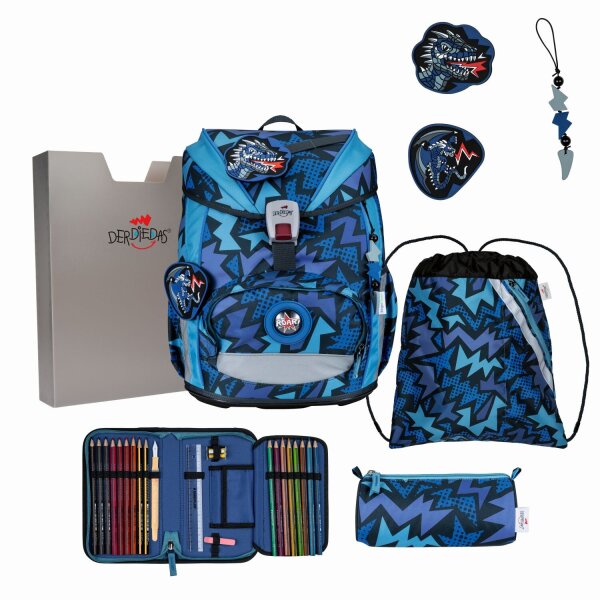 DerDieDas ErgoFlex Light Set Schulranzenset Dark Dragon