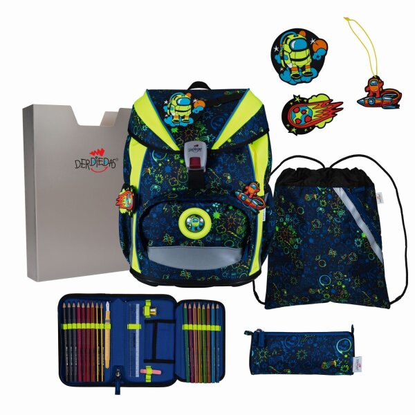 DerDieDas ErgoFlex Light Set Schulranzenset Neon Crazy