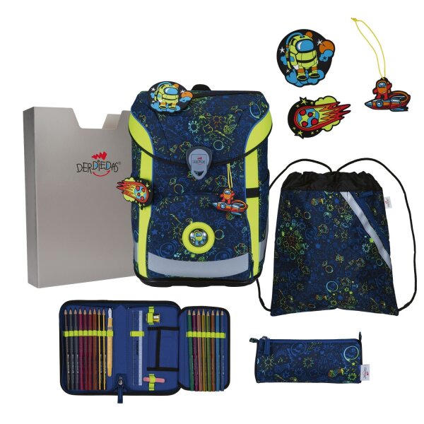 DerDieDas ErgoFlex Easy Set Schulranzenset Neon Crazy