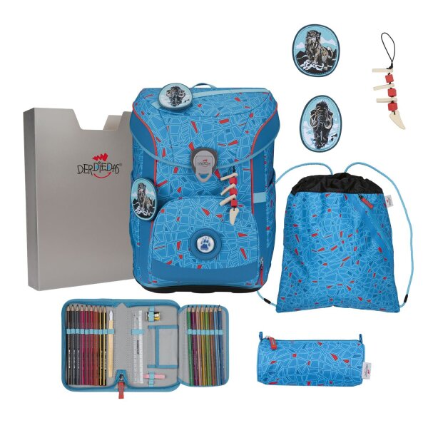 DerDieDas ErgoFlex Easy Superflash Set Schulranzenset Blue Ice
