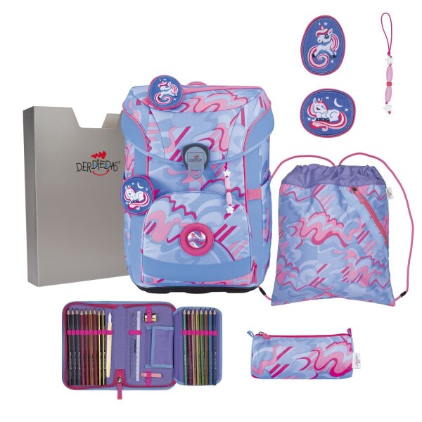 DerDieDas ErgoFlex Easy Superflash Set Schulranzenset Magic Unicorn