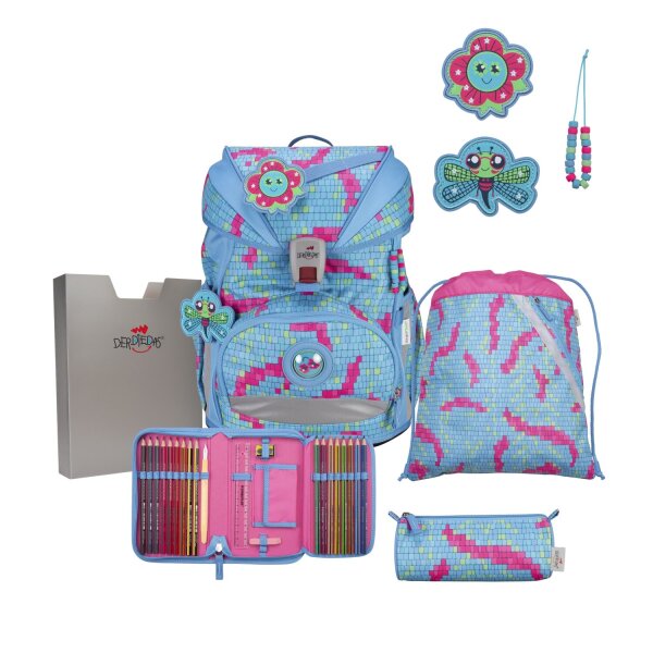DerDieDas ErgoFlex Superlight Set Schulranzenset Happy Pixel