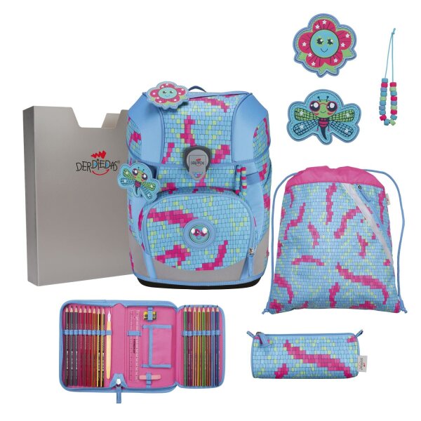 DerDieDas ErgoFlex Tiny Set Schulranzenset Happy Pixel