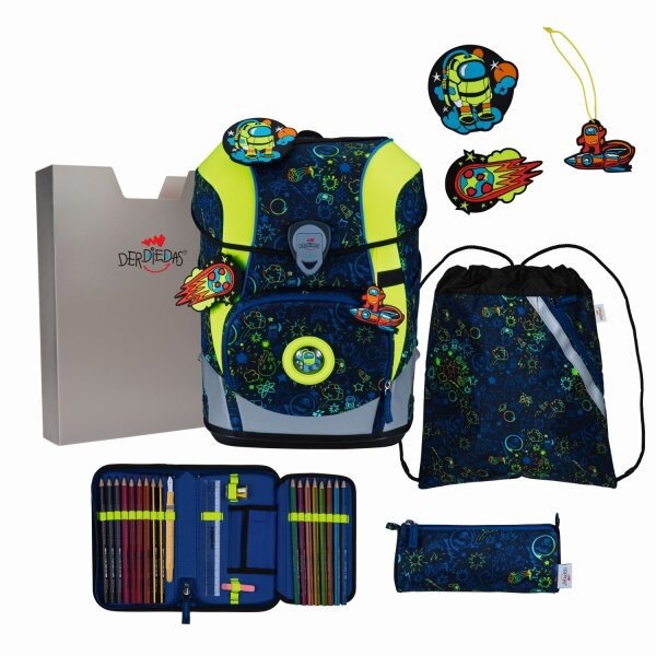DerDieDas ErgoFlex Tiny Set Schulranzenset Neon Crazy