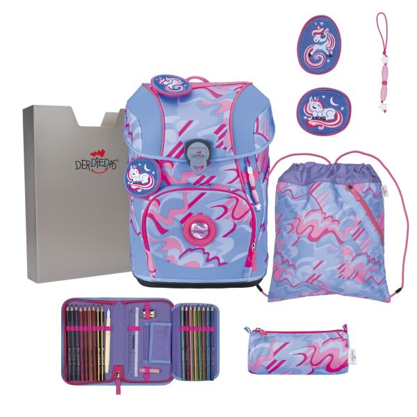 DerDieDas ErgoFlex Tiny Superflash Set Schulranzenset Magic Unicorn
