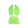 Ergobag Fluo Led Zip-Set Grün