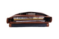 Leonard Heyden Cambridge Umhängetasche L Cognac