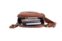 Leonard Heyden Cambridge Rv-Umhängetasche S Cognac