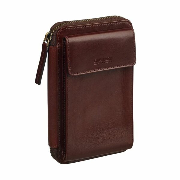 Leonard Heyden Cambridge Handy Umhängetasche Rotbraun