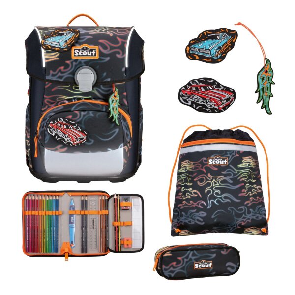 Scout Neo Set Safety Light Schulranzenset Flames